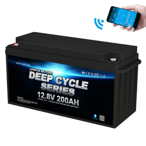 Bluetooth 12v200ah LiFePO4 Battery For RV Camper Caravan